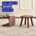 【限定P5倍】お得な100円OFFクーポン 椅子 木製 低い スツール 正方形 積み重ね 24x24x24.5cm 子供用 ウォールナット 腰掛け 玄関 踏台 小さい台 フラワースタンド 花台 室内 組立簡単 ミニスツール ウッドスツール 送料無料