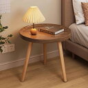 【東寧貿易】全店6%OFFクーポン 即納 サイドテーブル 丸 おしゃれ 組み立て簡単 省スペース 2人用 カフェテーブル 円形テーブル 丸テーブル シンプル 木製 一人暮らし 新生活 かわいい ナチュラル ブラウン 幅40cm 奥行き40cm 高さ48cm