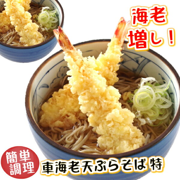 \ポイント5倍&クーポン/冷凍そば 特大えび天1食に2本 2食セット 車えび 天ぷらそば 特 冷凍蕎麦 2人前 冷凍麺 ざるそば 冷やしそば 天そば 冷凍めん ...