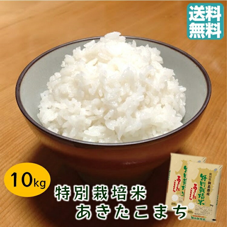 ＼6/1はポイント5倍／令和5年産 送料無料 秋田県産 特別栽培米 あきたこまち 10kg 白米 精米 特定農薬の使用を抑える 秋田産 おこめ お米 今年度産 1等米 一等米 ごはん 弁当 お弁当 こまち 美味しい うまい 米 5キロ こめ