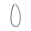【クーポンで10%OFF】ラピスラズリ ネックレス パイプタイプ 金具 ホワイトゴールド WG K14 lapis lazuli 瑠璃 12月 誕生石 天然石 鉱物 ジュエリー アクセサリー 1点もの 現品撮影 LBN-7