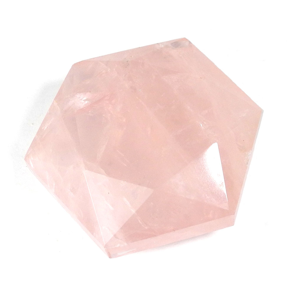 【クーポンで10%OFF】ローズクォーツ ヘキサグラム ダビデの星 六芒星 産地 ブラジル Rose Quartz 紅水晶 紅石英 薔薇石英 アフロディーテ 天然石 鉱物 1点もの 現品撮影 RQH-27