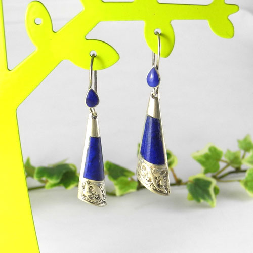 【クーポンで10%OFF】ラピスラズリ ピアス 金具 シルバー925 産地 アフガニスタン lapis lazuli 瑠璃 1..