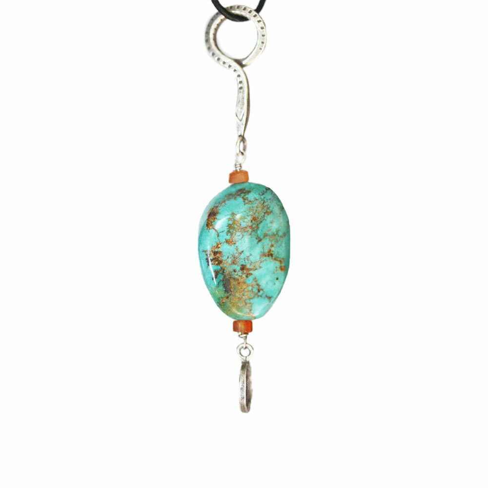 【クーポンで10%OFF】ターコイズ ペンダントトップ 金具 シルバー925 Turquoise トルコ石 12月 誕生石 ジュエリー アクセサリー 天然石 鉱物 1点もの 現品撮影 TCP-29
