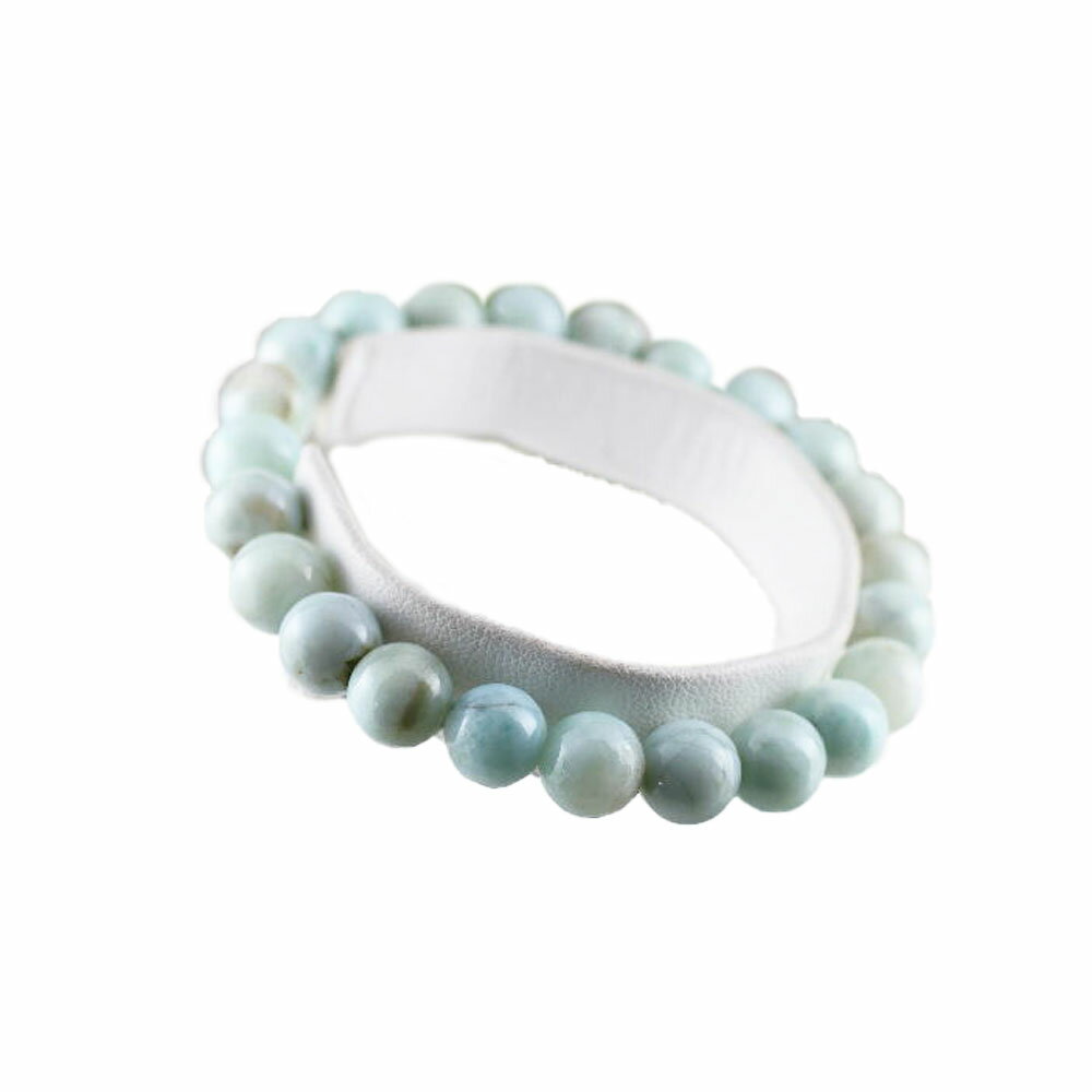 ラリマー ブレスレット 8mm 産地 ドミニカ共和国 larimar pectolite ラリマール ペクトライト ソーダ珪灰石 アイスラリマー 1点もの 現品撮影 LAB-89