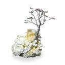 【クーポンで10%OFF】ジュエリーツリー カービング アラゴナイト ピンクトルマリン クリソコラ Aragonite 霰石 和み石 Chrysocolla 珪孔雀石 10月 誕生石 1点もの TRE-15