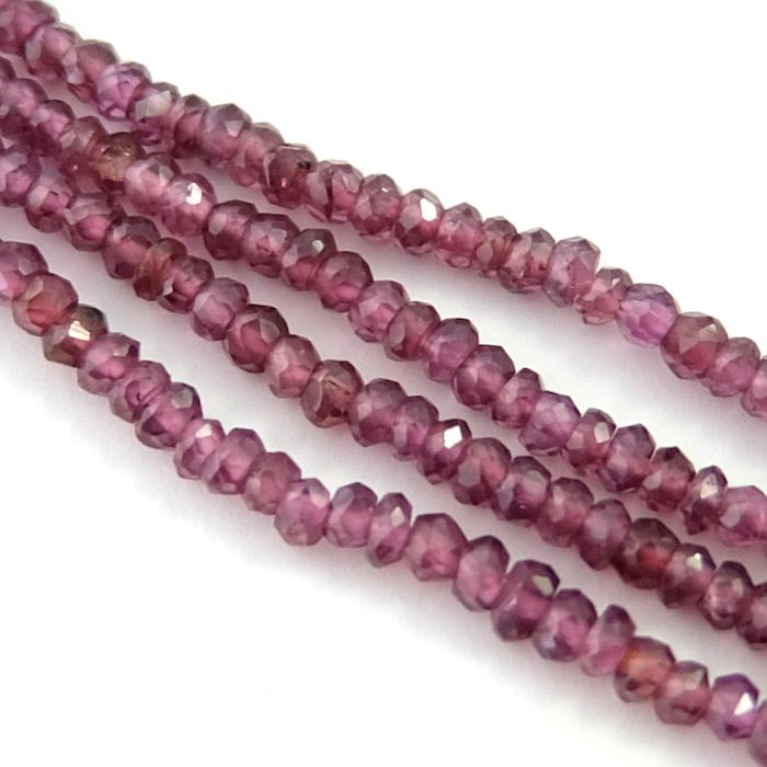 【クーポンで10%OFF】ロードライトガーネット ボタンカット ビーズ ストリングス 1連 1月 誕生石 ジュ..