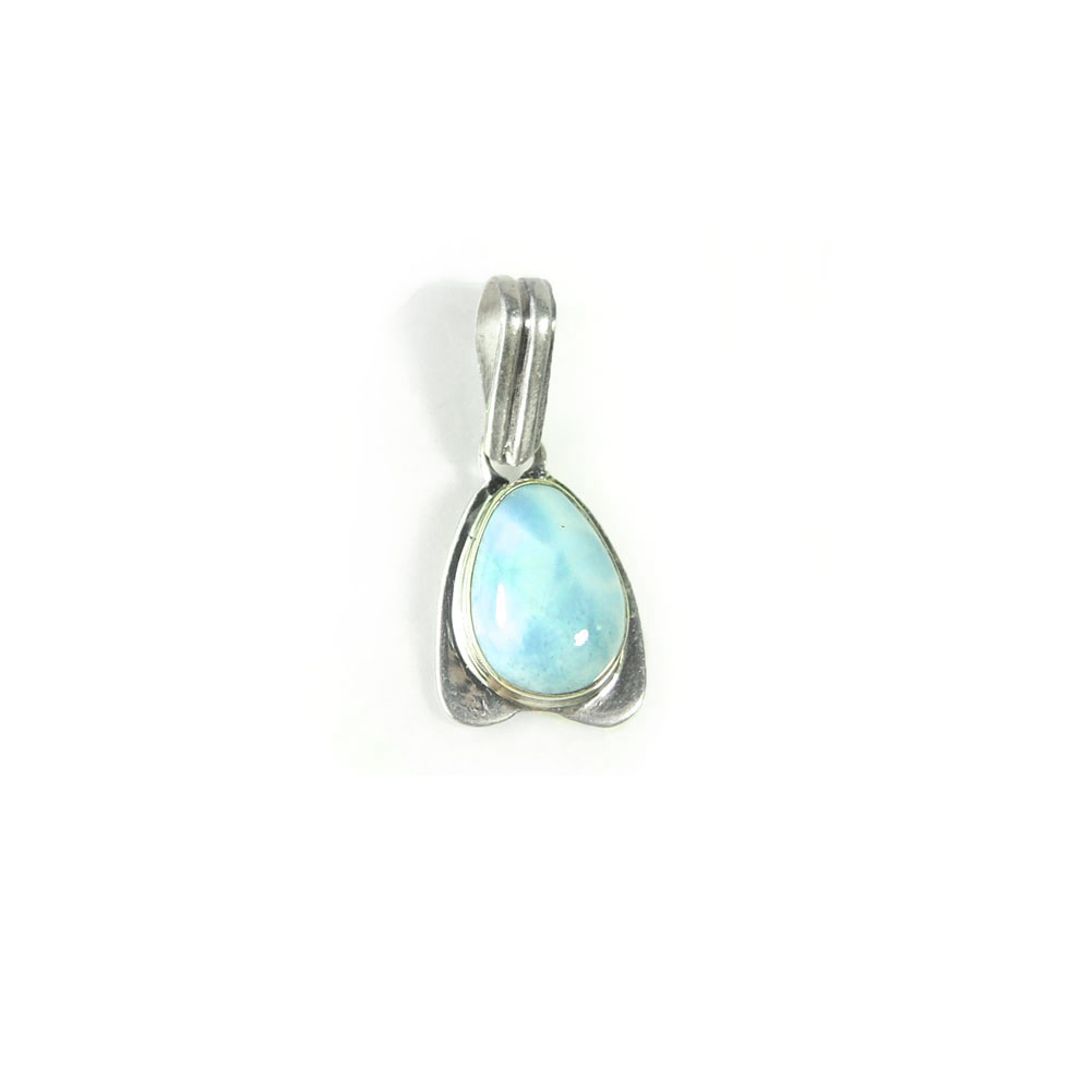 【クーポンで10%OFF】ラリマー ペンダントトップ 金具 シルバー925 ドミニカ共和国 larimar pectolite ラリマール ペクトライト ソーダ珪灰石 ジュエリー アクセサリー 1点もの 現品撮影 LAP-27