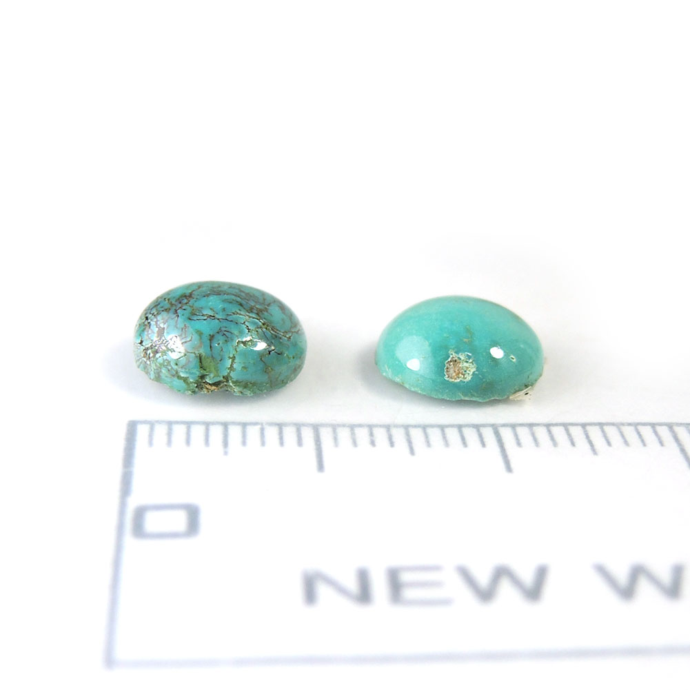 【クーポンで10%OFF】ターコイズ ルース 2個セット Turquoise トルコ石 12月 誕生石 天然石 現品撮影 ワケアリ 現品撮影 TQR-10-10-16