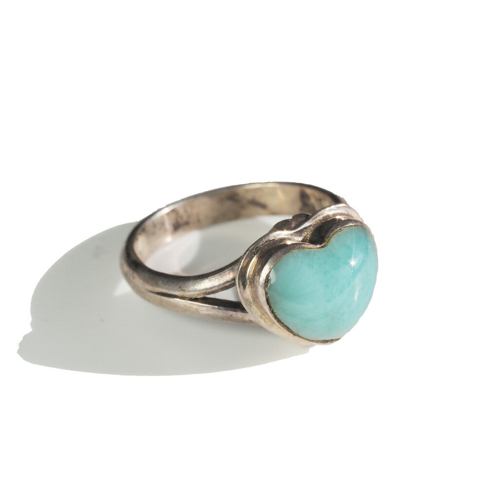 【クーポンで10%OFF】ラリマー リング 指輪 産地 ドミニカ共和国 金具 シルバー925 larimar pectolite ラリマール ペクトライト ソー...