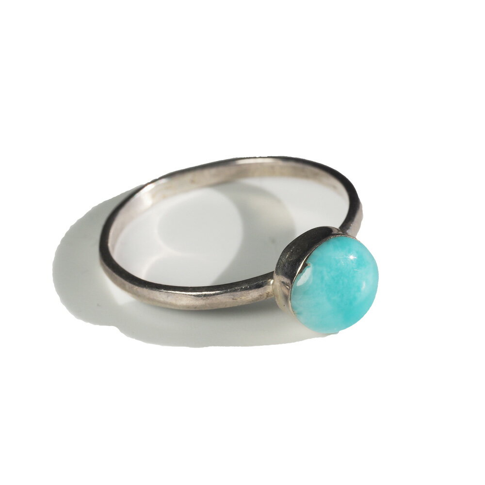 【クーポンで10%OFF】ラリマー リング 指輪 産地 ドミニカ共和国 金具 シルバー925 larimar pectolite ラリマール ペクトライト ソー...