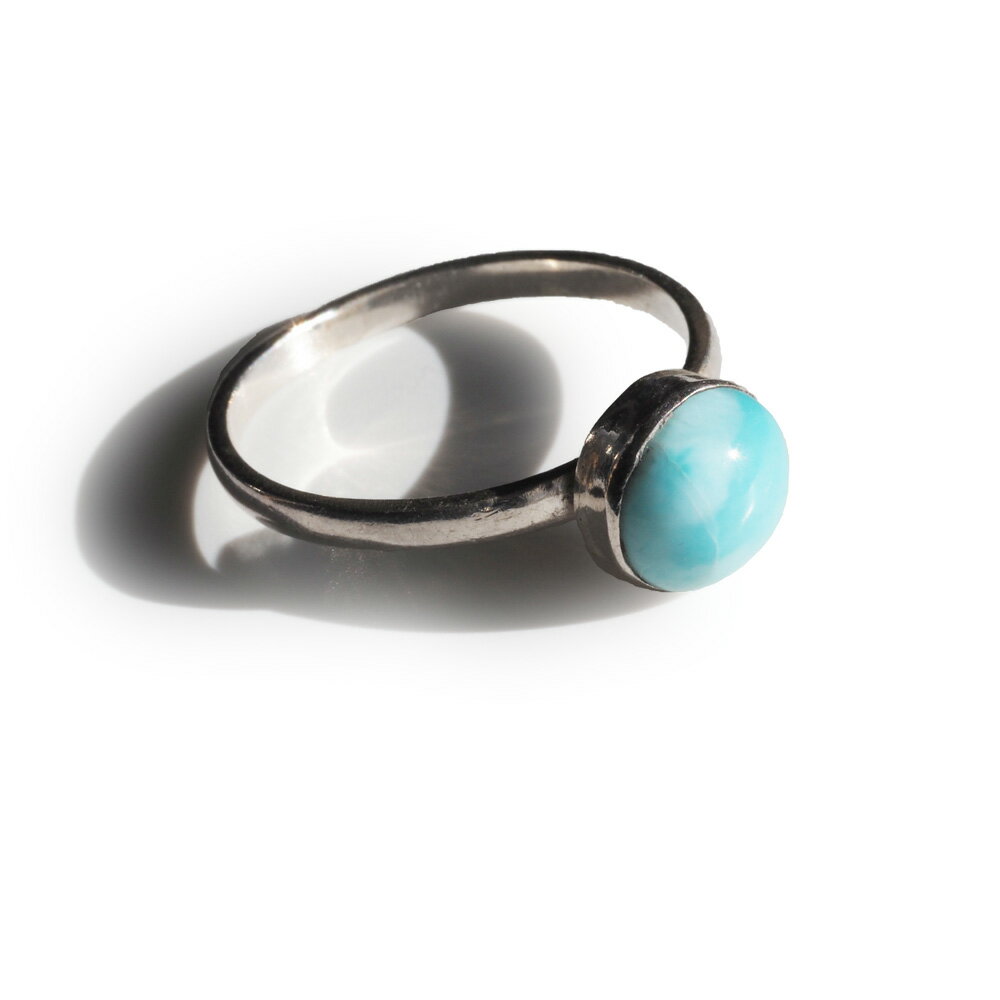 【クーポンで10%OFF】ラリマー リング 指輪 産地 ドミニカ共和国 金具 シルバー925 larimar pectolite ラリマール ペクトライト ソー...