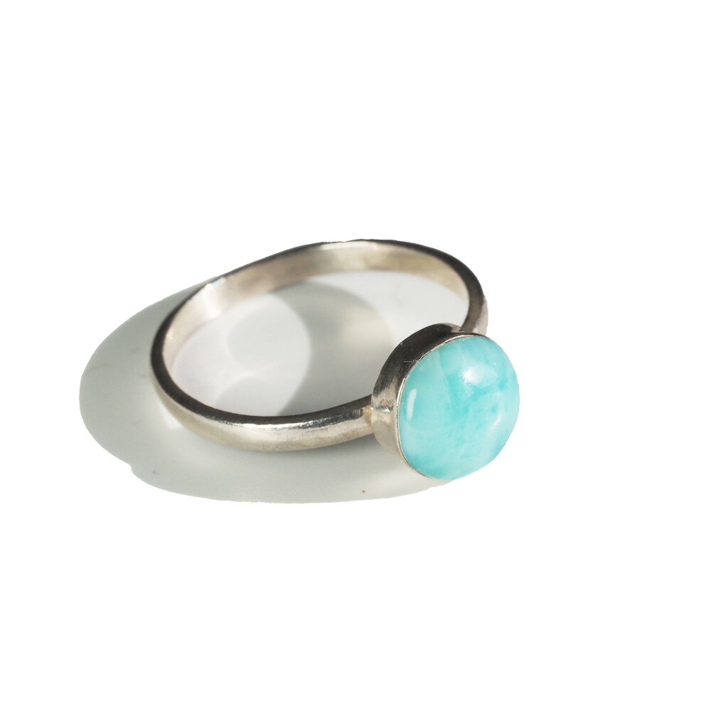 【クーポンで10%OFF】ラリマー リング 指輪 産地 ドミニカ共和国 金具 シルバー925 larimar pectolite ラリマール ペクトライト ソー...