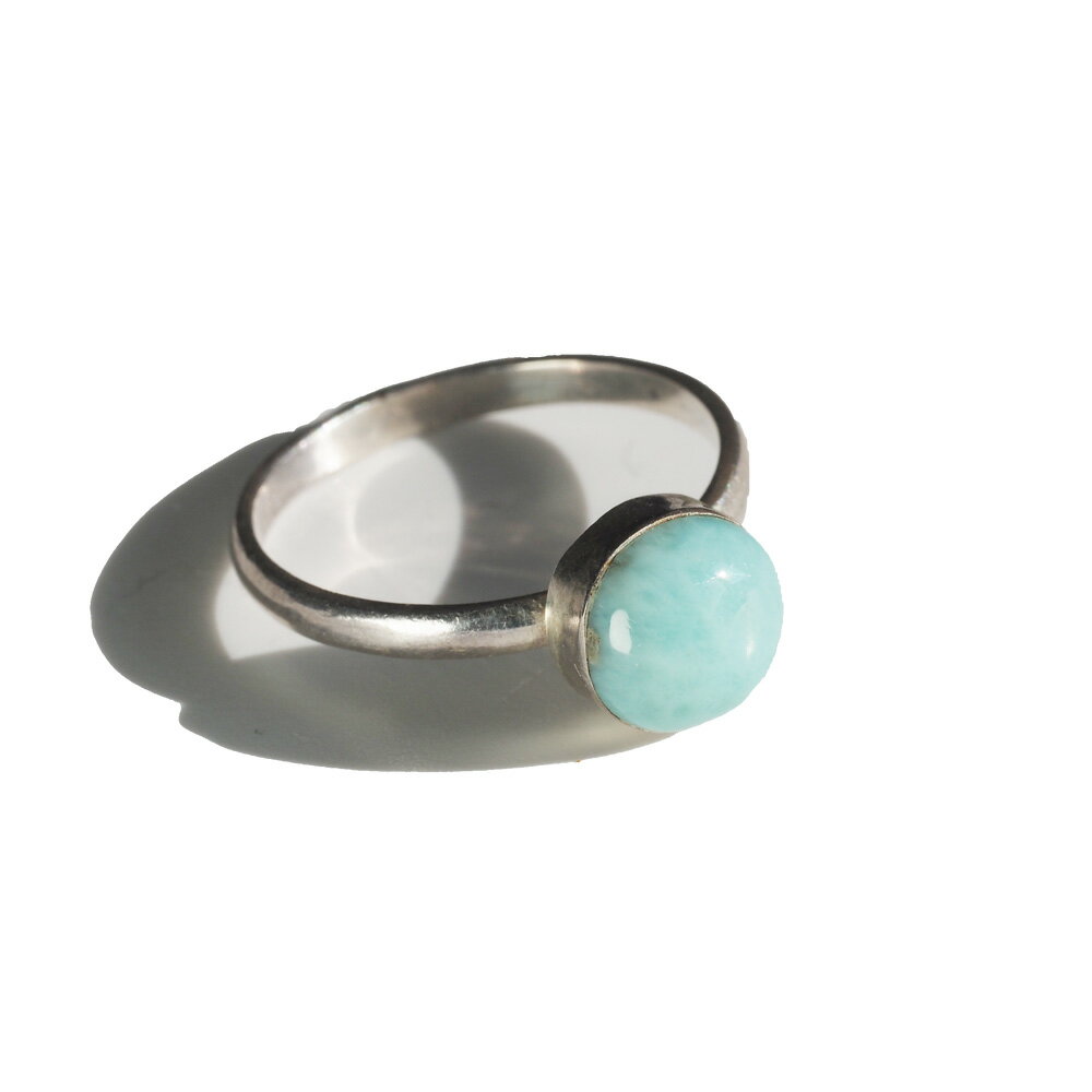 【クーポンで10%OFF】ラリマー リング 指輪 産地 ドミニカ共和国 金具 シルバー925 larimar pectolite ラリマール ペクトライト ソー...