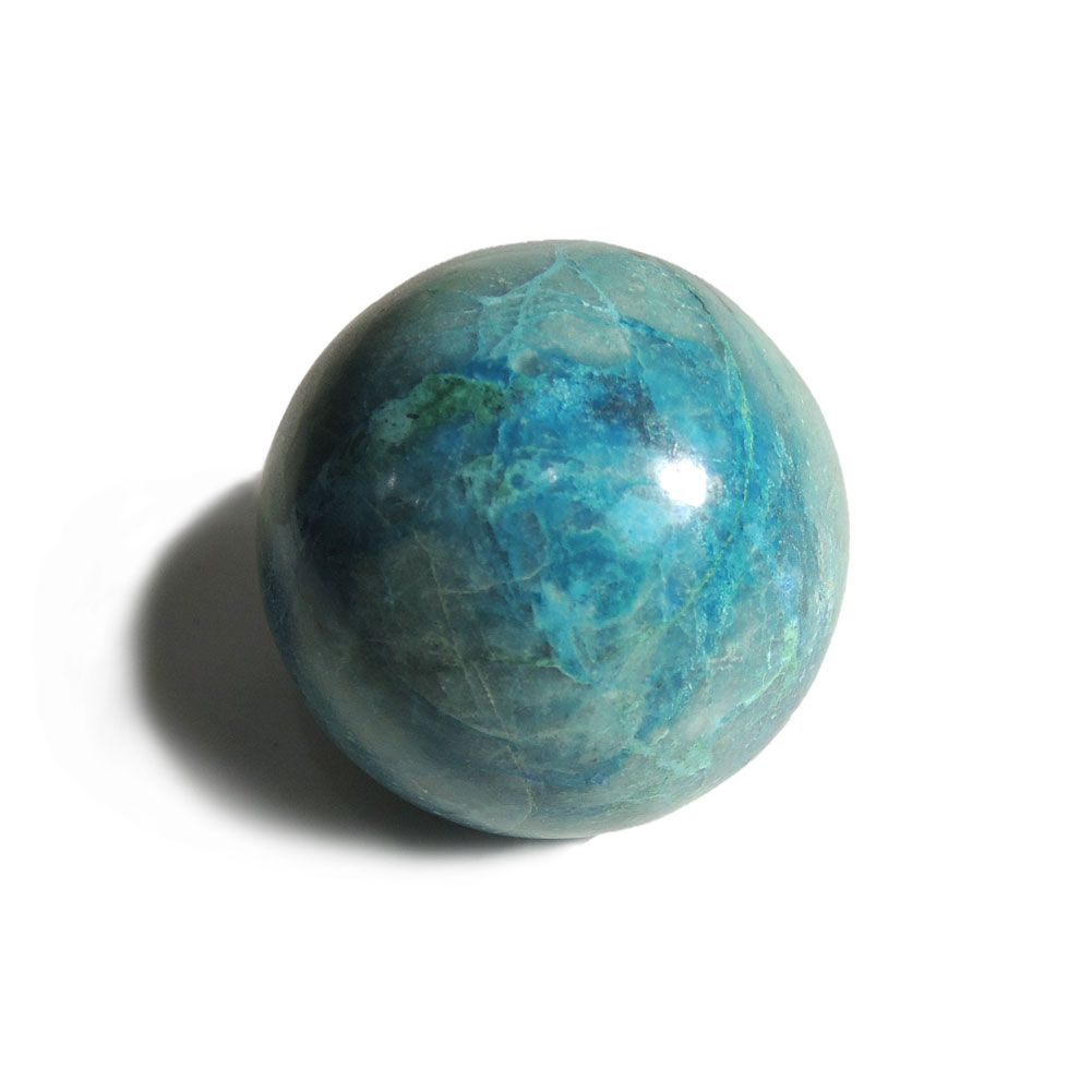 【クーポンで10%OFF】クリソコラ スフィア 丸玉 ボール 産地 ペルー Chrysocolla 珪孔雀石 天然石 鉱物 1点もの 現品撮影 CHBB-45