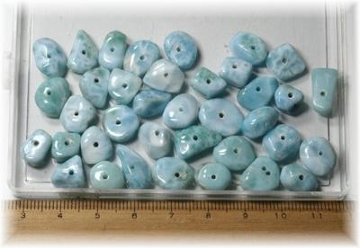  クーポンで10%OFF ラリマー ビーズ 2個セット larimar pectolite ラリ...