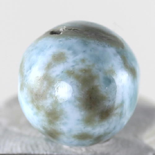 【クーポンで10%OFF】ラリマー ビーズ 丸玉 10.7mm 穴あき larimar pectolite ラリマール ペクトライト ソーダ珪灰石 1点もの 現品撮影 LBBB-28