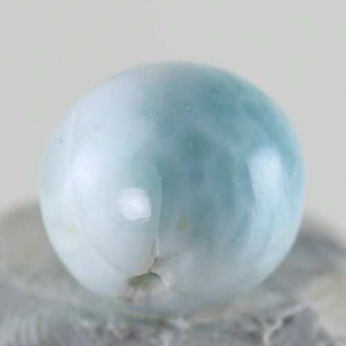  クーポンで10%OFF ラリマー ビーズ 丸玉 9.8mm 穴あき larimar pectoli...