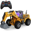 車おもちゃ 建設車両 - ワイヤレス回転式リモコン建設用トラック - 子供のおもちゃ 5 チャンネル ブルドーザー ギフト 誕生日 クリスマス 新年