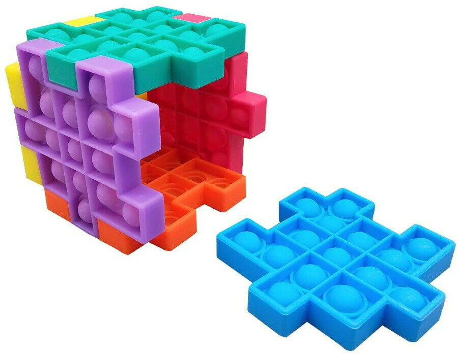 ラージキューブタイプ組み立てプッシュロッドプッシュタイプストレスリリーフ製品ポップイットストレスリリーフ