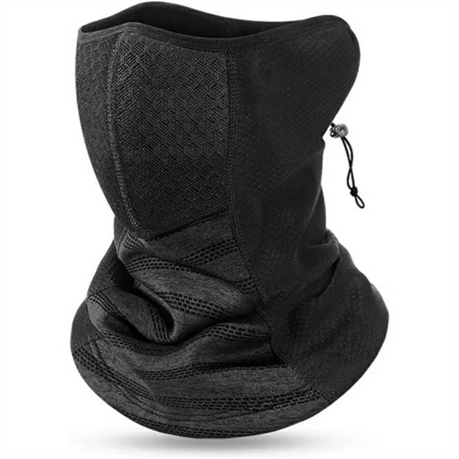 ネックウォーマー ネックガード 冬 防寒【厚型版 息苦しくない】【ストレッチ性 調節コードつき】 フェイスカバー 柔らかい 暖かい ふわふわ 厚手 防寒 防風 保温 伸縮性 UVカット 多機能 アウトドア 自転車 バイク 釣り 通勤 通学 登山 スキー 男女兼用