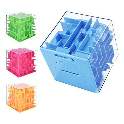 無料ラッピング 送料無料　赤ちゃん 貯金おもちゃ 貯金おもちゃ 貯金箱（4個セット） パズル貯金箱 創造的な知育玩具 知育おもちゃ パズル 迷路 立体 ラビリンス ソフトバンク