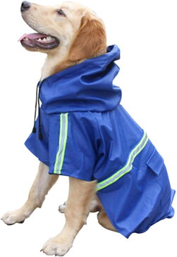 犬 レインコート 反射テープ付き ペット用品 雨具 ペットレインコート レインパーカー ポンチョ 柴犬 犬服 中型犬 ライフジャ ケット 雨の天 小型犬 大型犬 防水 軽量