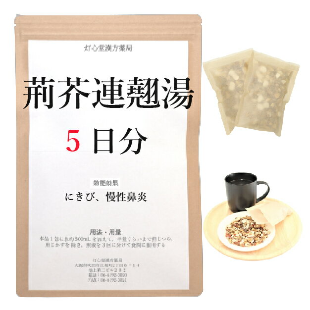 荊芥連翹湯 5日分(5包) 煎じ薬 皮膚が浅黒い にきび 慢性鼻炎 漢方 ケイガイレンギョウトウ けいがいれんぎょうとう