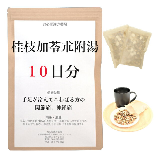 桂枝加苓朮附湯 10日分(10包) 煎じ薬 手足が冷えてこわばる方の関節痛 神経痛 漢方 ケイシカリョウジュツブトウ けいしかりょうじゅつぶとう