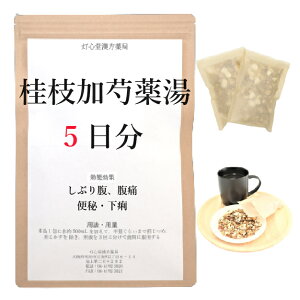 桂枝加芍薬湯 5日分(5包) 煎じ薬 便秘下痢 しぶり腹(繰り返し腹痛を伴う便意) 漢方 ケイシカシャクヤクトウ けいしかしゃくやくとう