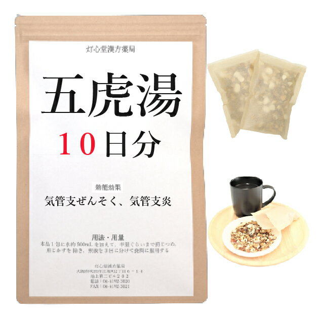 五虎湯 10日分(10包) 煎じ薬 気管支喘息 気管支炎 ぜんそく 漢方 ゴコトウ ごことう