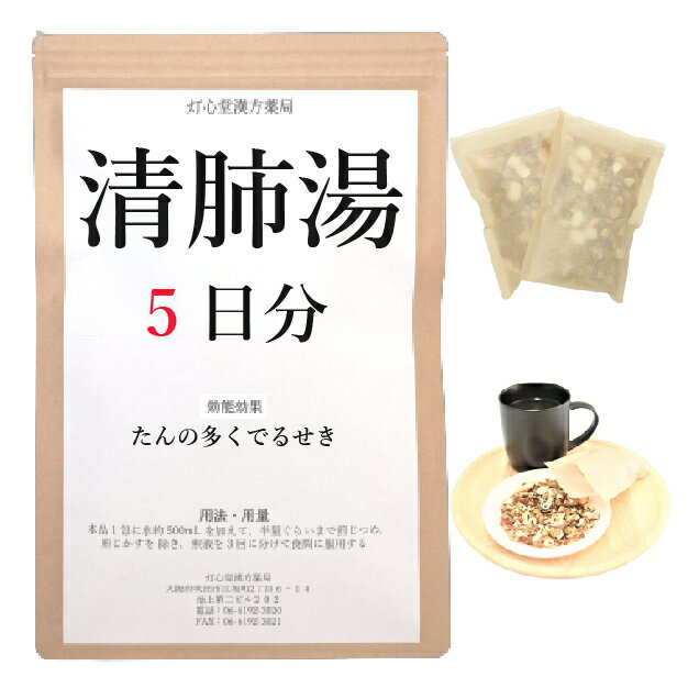 清肺湯 5日分(5包) 煎じ薬 たんの多くでるせき 薬局製剤 漢方 セイハイトウ せいはいとう