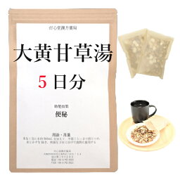 大黄甘草湯 5日分(5包) 煎じ薬 便秘 薬局製剤 漢方 ダイオウカンゾウトウ だいおうかんぞうとう