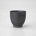 【在庫限り】波佐見焼 【黒千段】 湯呑 はさみ焼 お茶 ゆのみ 陶器 日本製 *(ブラック) Φ7.5×高さ7.5cm180ml 105g
