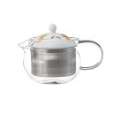 波佐見焼【ハミング】SSガラスポット 赤 はさみ焼 スーパーステンレス網茶こし ガラスポット 新生活 磁器 HASAMI おしゃれ