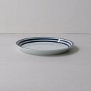 波佐見焼 es plate 24cm ボーダーBU Φ24.5×高さ2.5cm 約600g お皿 プレート はさみ焼 磁器 エッセンス 通販【essence】 HASAMI おしゃれ