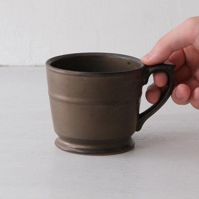 波佐見焼 smith mug マンガンBK Φ9.5×高さ8cm 約300ml 約220g マグ マグカップ ブラック はさみ焼 陶器..