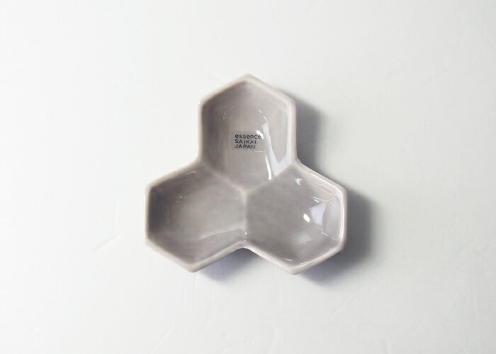 【在庫限り】波佐見焼パターンレスト ハニー（灰）箸置き はしおき アクセサリートレイ 薬味入れ 磁器 エッセンス ギフト 贈り物 【essence】 HASAMI おしゃれ