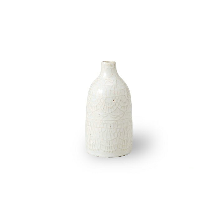 波佐見焼 Doily vase-S 花瓶 ドイリー フラワーベース 一輪挿し インテリア はさみ焼 陶器 エッセンス ギフト 贈り物 通販 有田焼としても流通【essence】 HASAMI おしゃれ