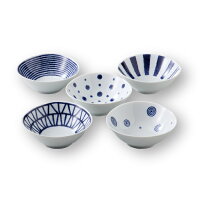 波佐見焼 藍玉 小付揃 5枚セット うつわ 小鉢 盛り鉢 和食器 磁器 丈夫 インディゴアイダマ はさみ焼 indigoaidama 新生活 セット 小鉢 セット 波佐見焼小鉢
