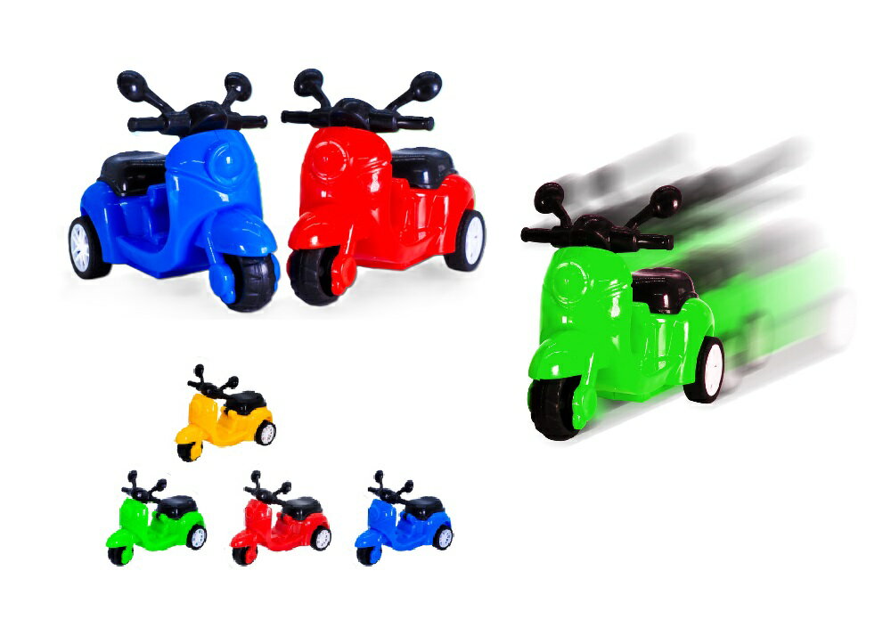 【P1】プルバック三輪バイク【単価35円(税込)×24個】の商品画像