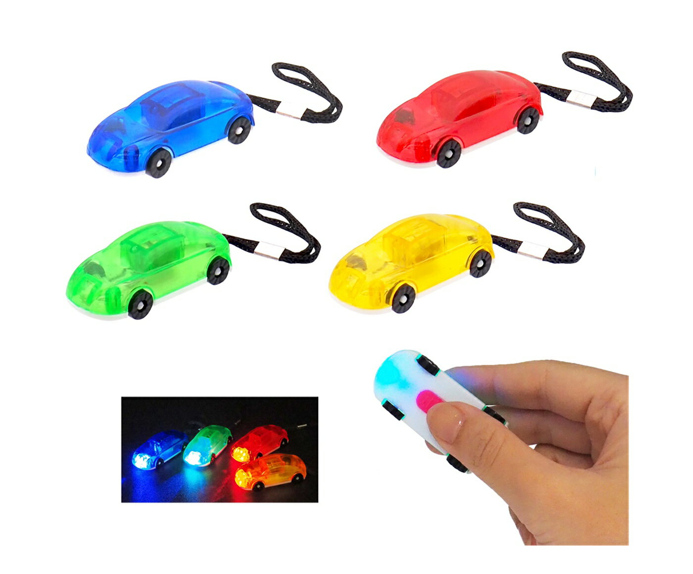 Rakuten - 【P2】光るピカピカクリアカーストラップ【単価50円(税込)×24個】