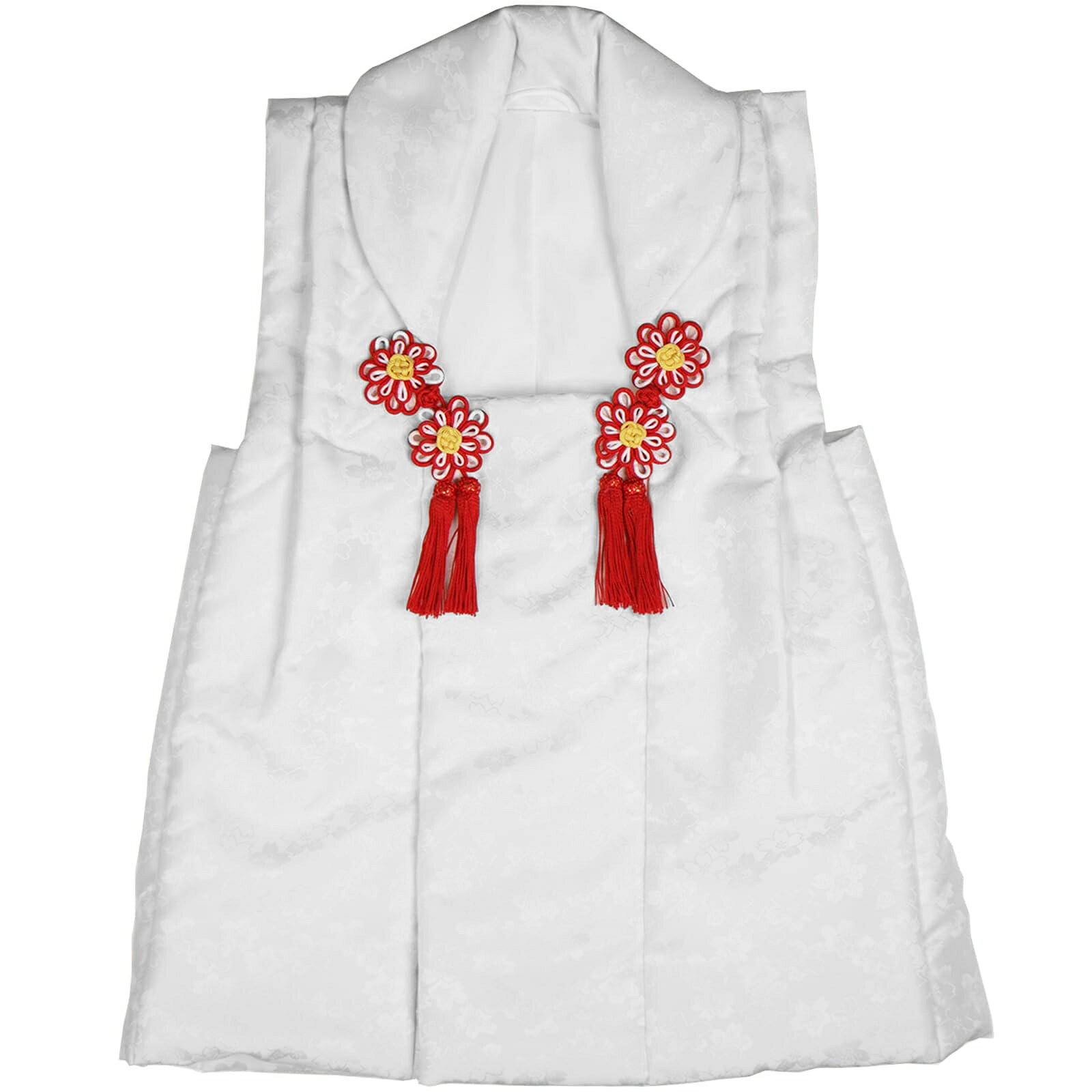 被布コート 七五三 女の子 3～4歳 着物 被布 単品 赤 ピンク 白 ギフト 3