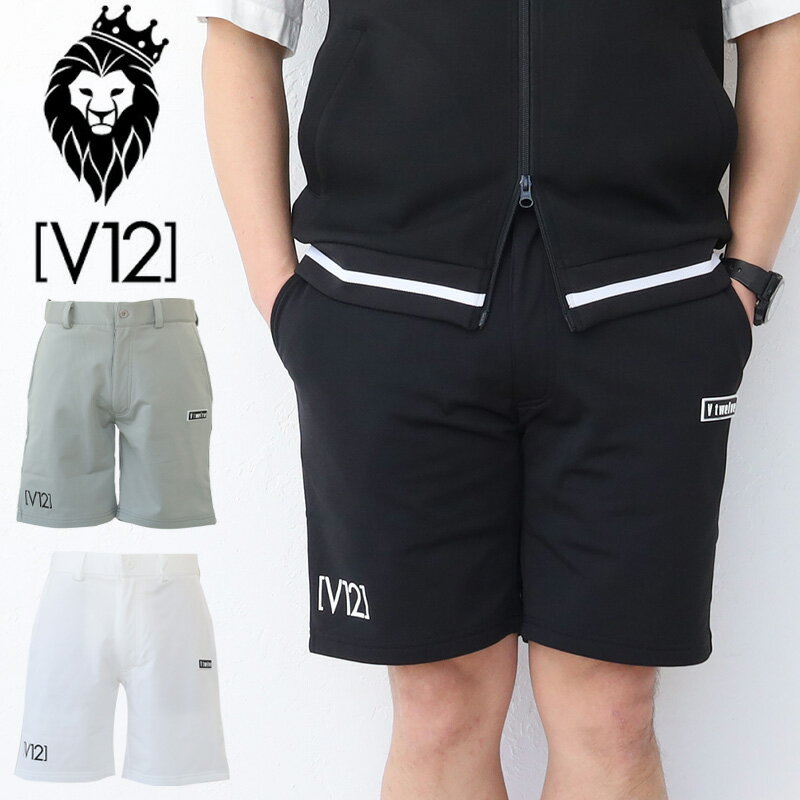 V12 ヴィトゥエルブ BACK LIB SWEAT SHORTS ゴルフ メンズ スウェット ショーツ ハーフパンツ ゴルフパンツ ショートパンツ 半パン V122310-HP12 ウェア アパレル