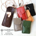 【5月1日限定 最大P39倍】【選べるノベルティ＆無料ラッピング可】クレドラン スマホポーチ CLEDRAN INDE SMARTPHONE HOLDER cl3348 cl-3348 インデ スマートフォンホルダー 日本製 レザー スマホケース レディース 正規品 ギフト プレゼント akz016