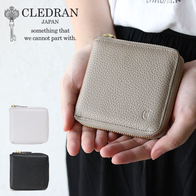 【17日23:59迄!最大P25倍】クレドラン 財布 CLEDRAN SCIE ROUND WALLET サイエ ラウンドウォレット cl3372 小さい財布 ラウンドファスナー財布 折り財布 日本製 男女兼用 レザー 本革 レディース メンズ 正規品 プレゼント akz016