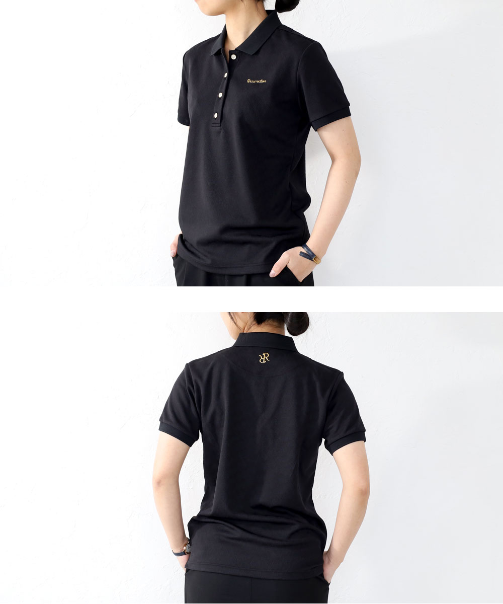 【11/26迄エントリーで19倍確定】レザレクション RESURRECTION ポロシャツ GMジャガードポロ ジャガード ジャガード編み ゴルフ用品 ウィメンズ おしゃれ カジュアル シンプル ギフト プレゼント 誕生日 誕生日プレゼント bd12ps19-w akzss akz10