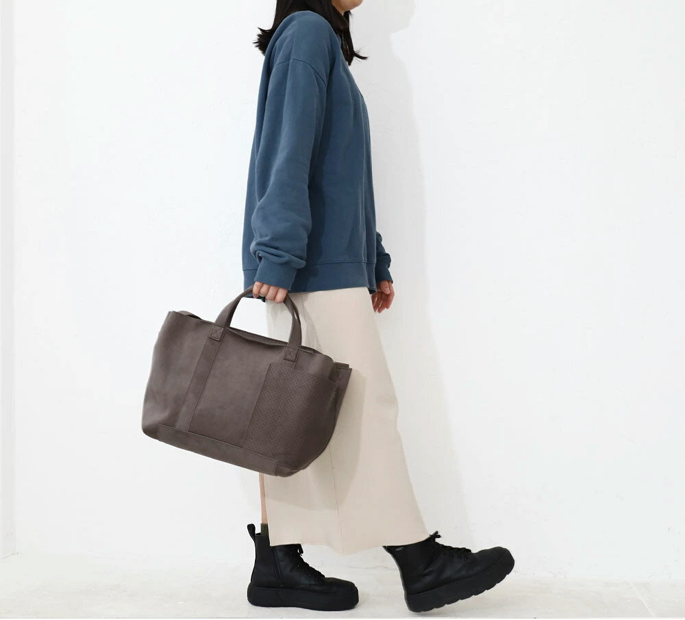 mononoguトートバッグ グレーとブラックのストライプ SALE TOMOO DESIGNS トモオデザインズ 2wayトートバッグ 布製