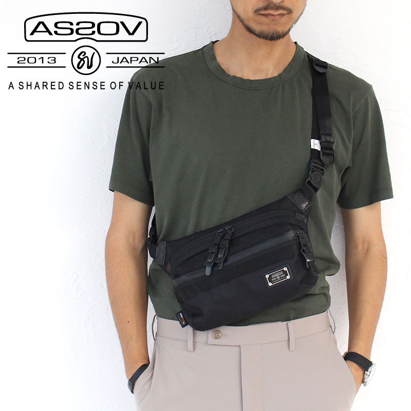 AS2OV アッソブ バッグ CORDURA DOBBY 305D FANNY PACK ファニーパック ショルダー 061416 ボディバッグ ウエストポーチ アウトドア UNBY akz044