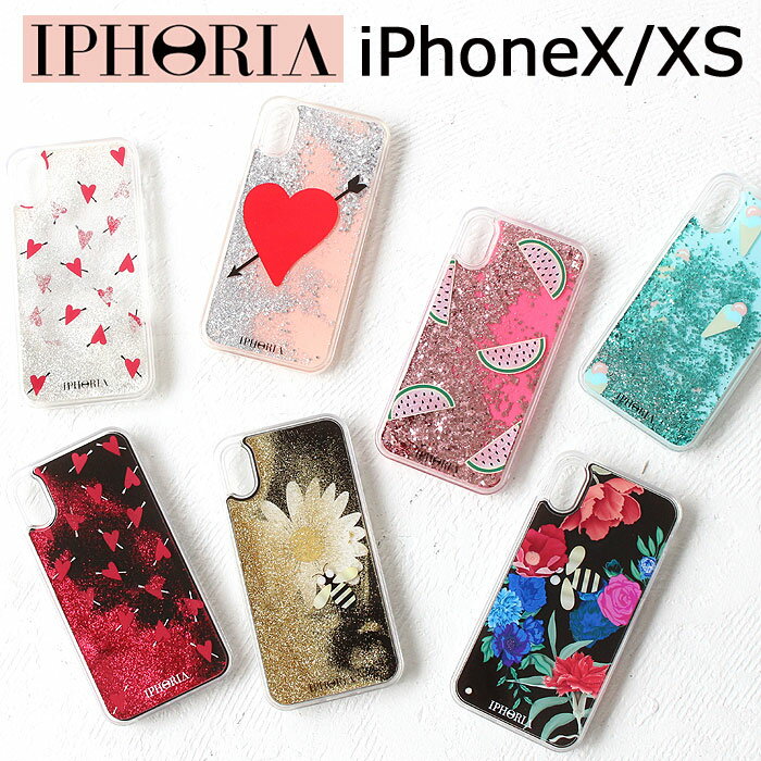 【セール50%OFF】アイフォリア IPHORIA iPhoneX iPhoneXS 対応 iphoneケース グリッター キラキラ 動く 液体 流れる ラメ リキッド アイホリア 可愛い リキッドケース モバイルケース スマホケース アイフォンケース iPhone10 15478 15487 15505 15469 15470 クリア ハート